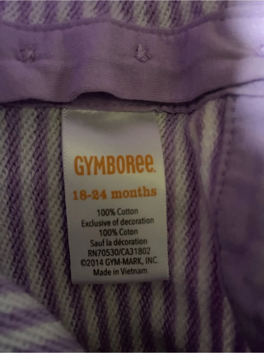 Gymboree Purple and White Striped Baby Top